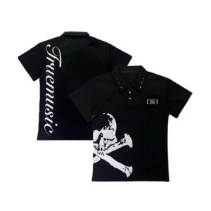 Skull Rhinestone Polo