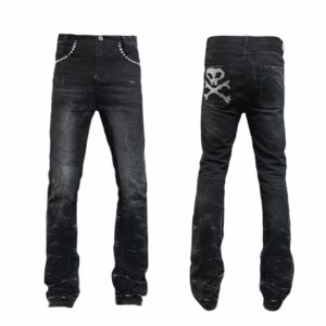 Japanese Slim Rhinestone Denim