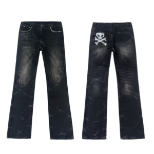 Japanese Slim Rhinestone Denim